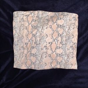 American Eagle Snakeprint Tube Top
